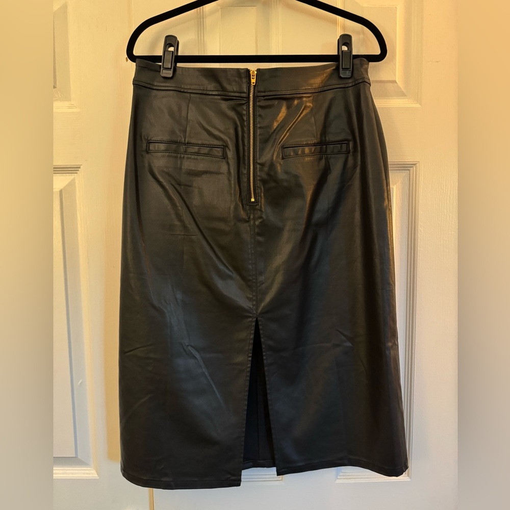 NWT Lilly Pulitzer *RARE* Fairview Stretch Coated Mini Skirt Noir - Picture 9 of 9